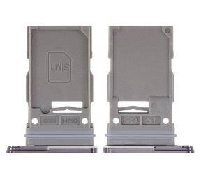 Replacement Single Sim Card Tray Compatible For Samsung Galaxy S22 Ultra 5G by MacFactory.Store (Phantom Black)