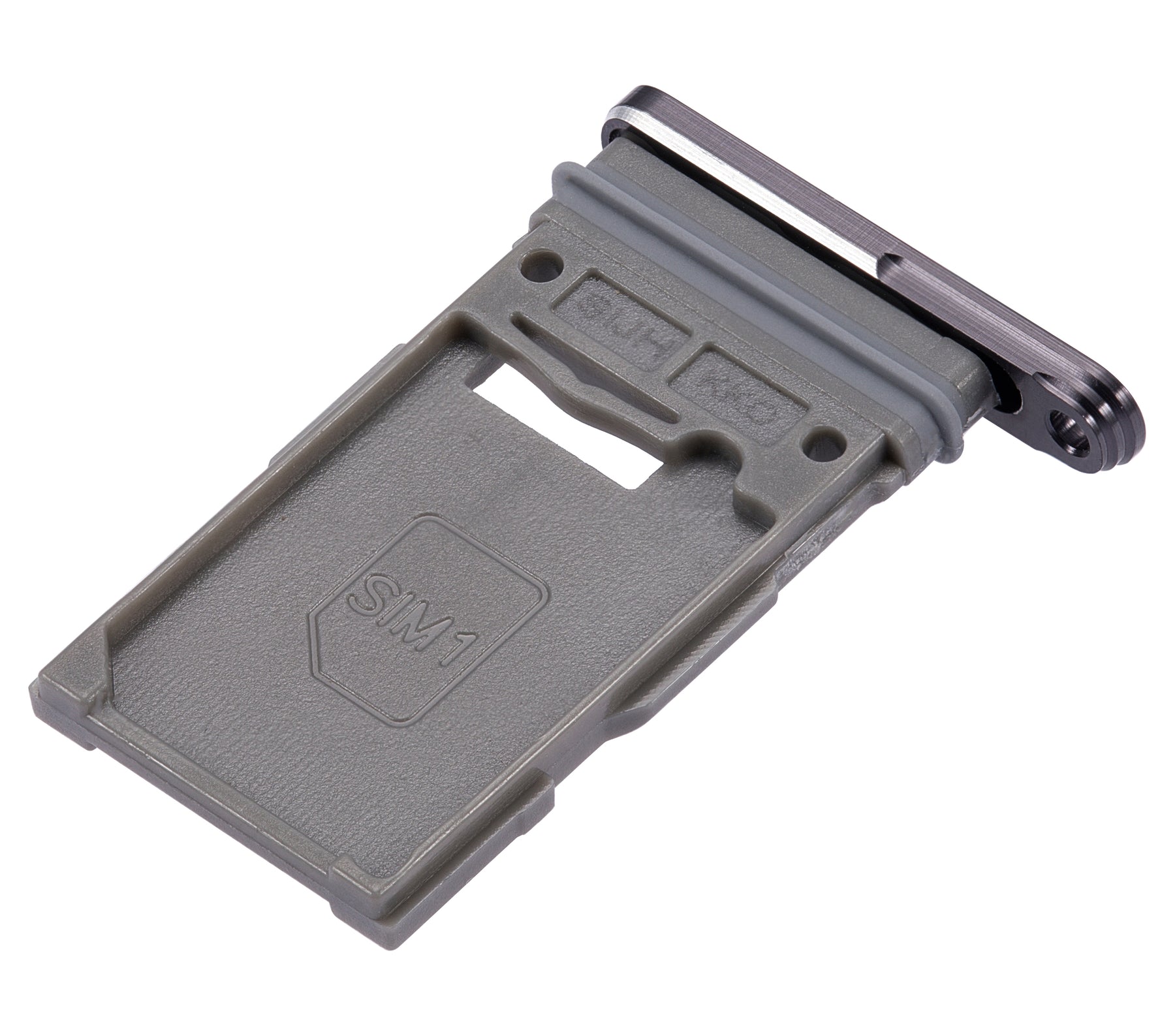 Replacement Single Sim Card Tray Compatible For Samsung Galaxy S22 Ultra 5G by MacFactory.Store (Phantom Black)