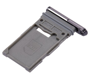 Replacement Single Sim Card Tray Compatible For Samsung Galaxy S22 Ultra 5G by MacFactory.Store (Phantom Black)