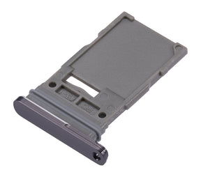 Replacement Single Sim Card Tray Compatible For Samsung Galaxy S22 Ultra 5G by MacFactory.Store (Phantom Black)