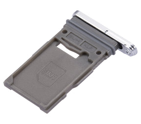 Single Sim Card Tray Compatible For Samsung Galaxy S22 Ultra 5G Replacement (White)