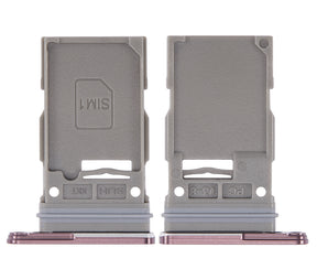 Single Sim Card Tray Compatible For Samsung Galaxy S22 Ultra 5G Replacement(Burgundy)