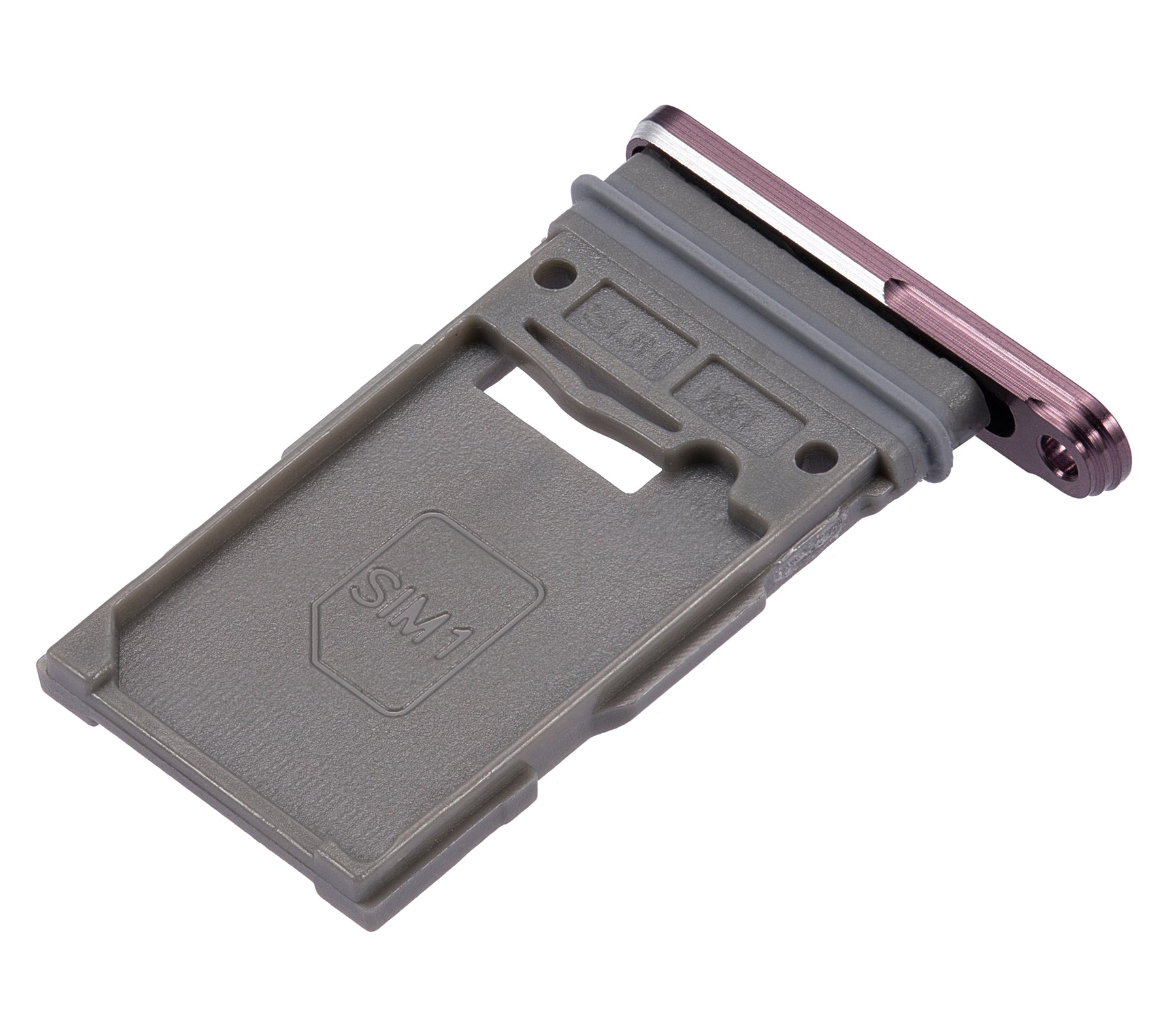 Single Sim Card Tray Compatible For Samsung Galaxy S22 Ultra 5G Replacement(Burgundy)