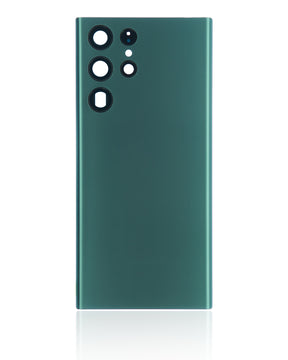 Back Cover Glass With Camera Lens Compatible For Samsung Galaxy S22 Ultra 5G Replacement(No Logo) (Vemake) (Green)