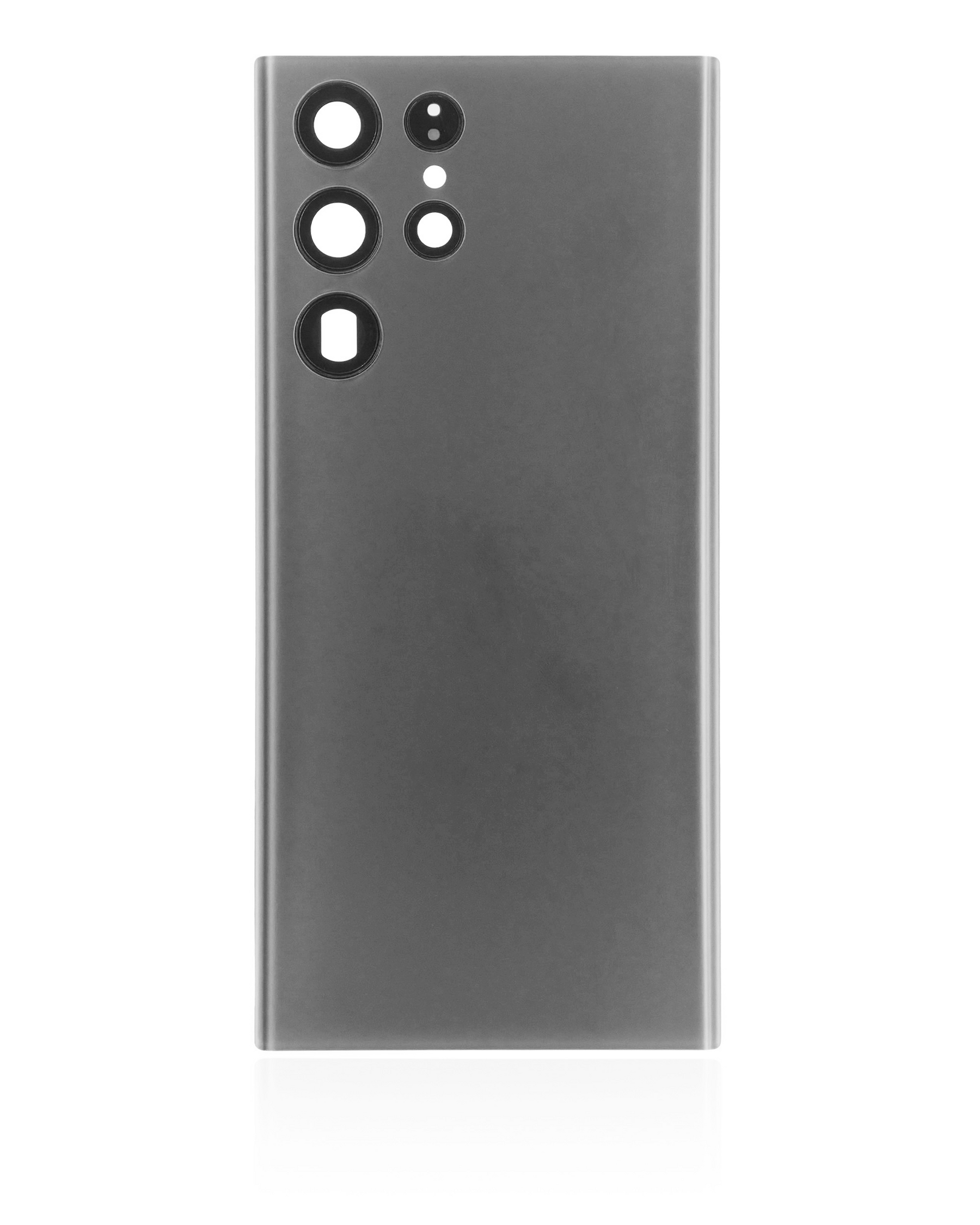 Back Cover Glass With Camera Lens Compatible For Samsung Galaxy S22 Ultra 5G Replacement (No Logo) (Vemake) (Graphite)