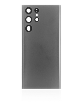 Back Cover Glass With Camera Lens Compatible For Samsung Galaxy S22 Ultra 5G Replacement (No Logo) (Vemake) (Graphite)