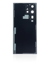 Back Cover Glass With Camera Lens Compatible For Samsung Galaxy S22 Ultra 5G Replacement (No Logo) (Vemake) (Graphite)