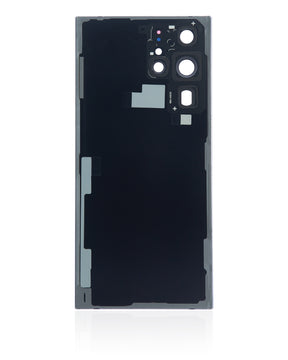 Back Cover Glass With Camera Lens Compatible For Samsung Galaxy S22 Ultra 5G Replacement (No Logo) (Vemake) (Graphite)
