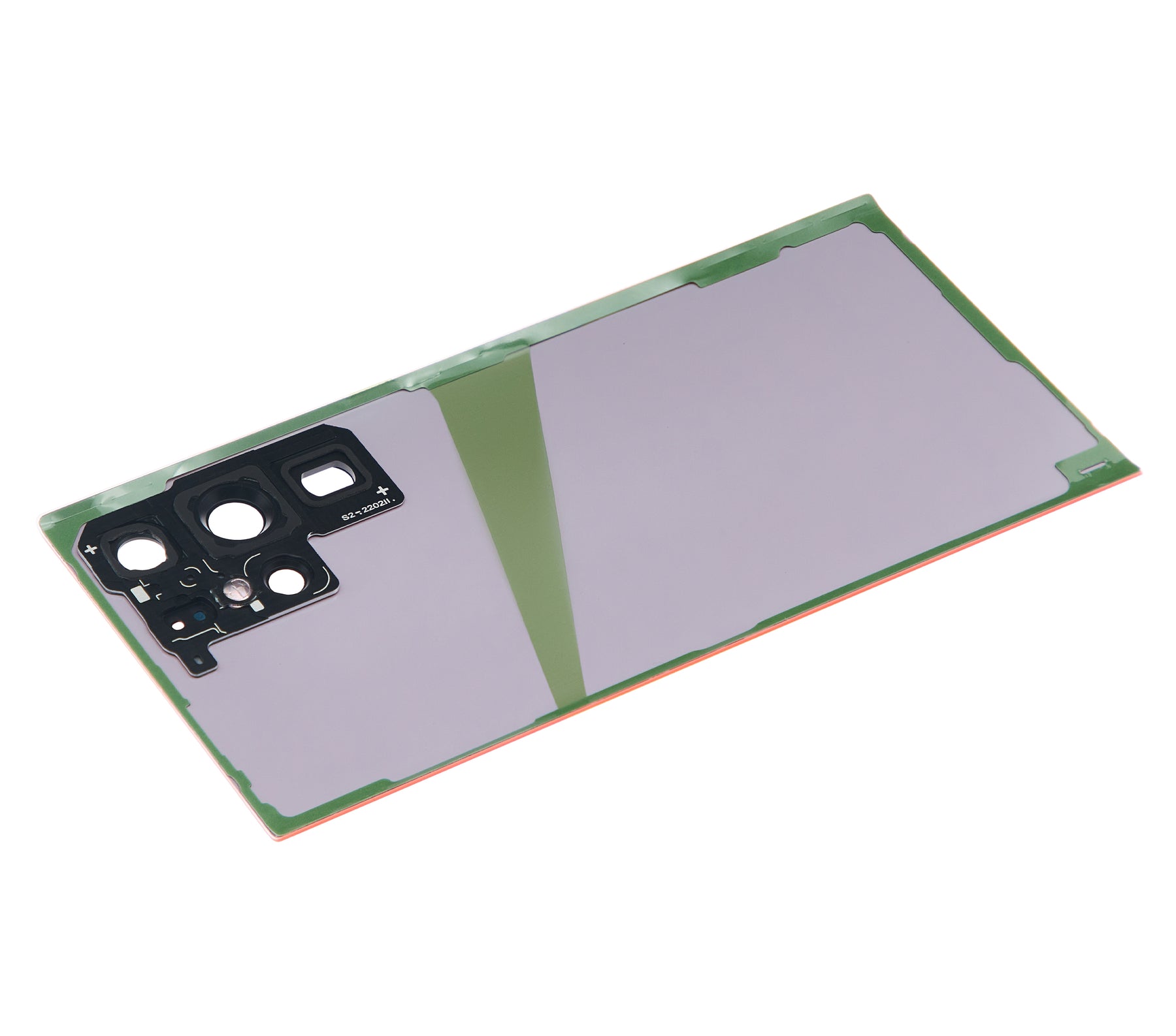 Back Cover Glass With Camera Lens Compatible For Samsung Galaxy S22 Ultra 5G Replacement (No Logo) (Vemake) (Red)