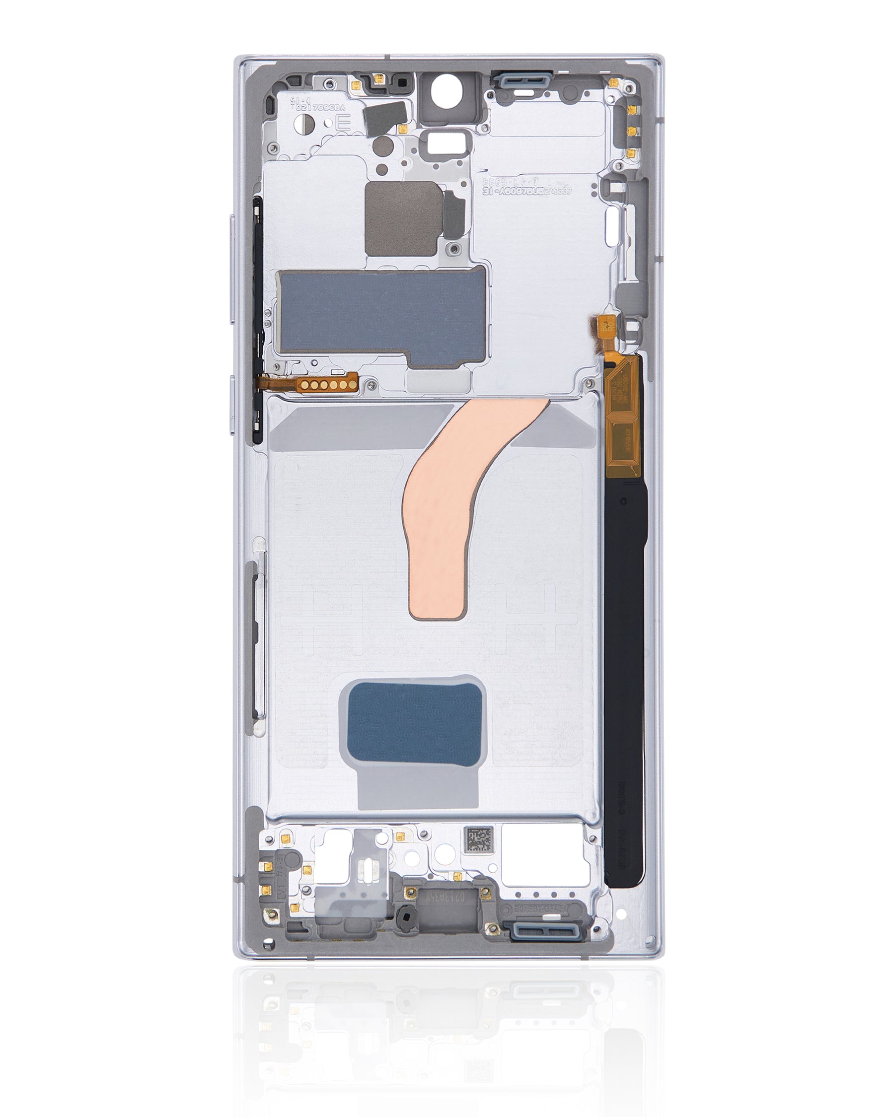 Mid-Frame Housing Compatible For Samsung Galaxy S22 Ultra 5G Replacement (International Version) (White)