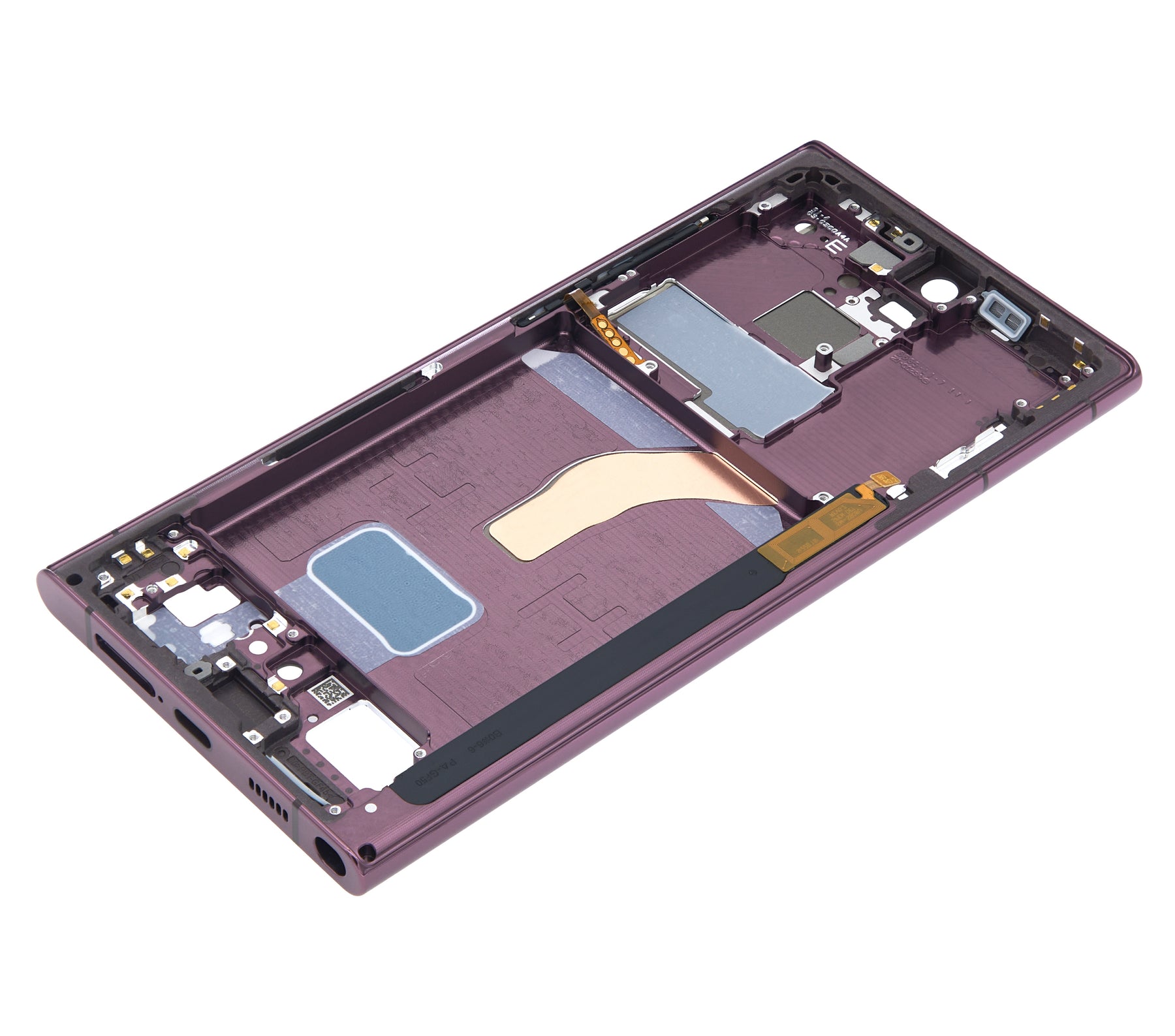 Mid-Frame Housing Compatible For Samsung Galaxy S22 Ultra 5G Replacement (International Version) (Burgundy)