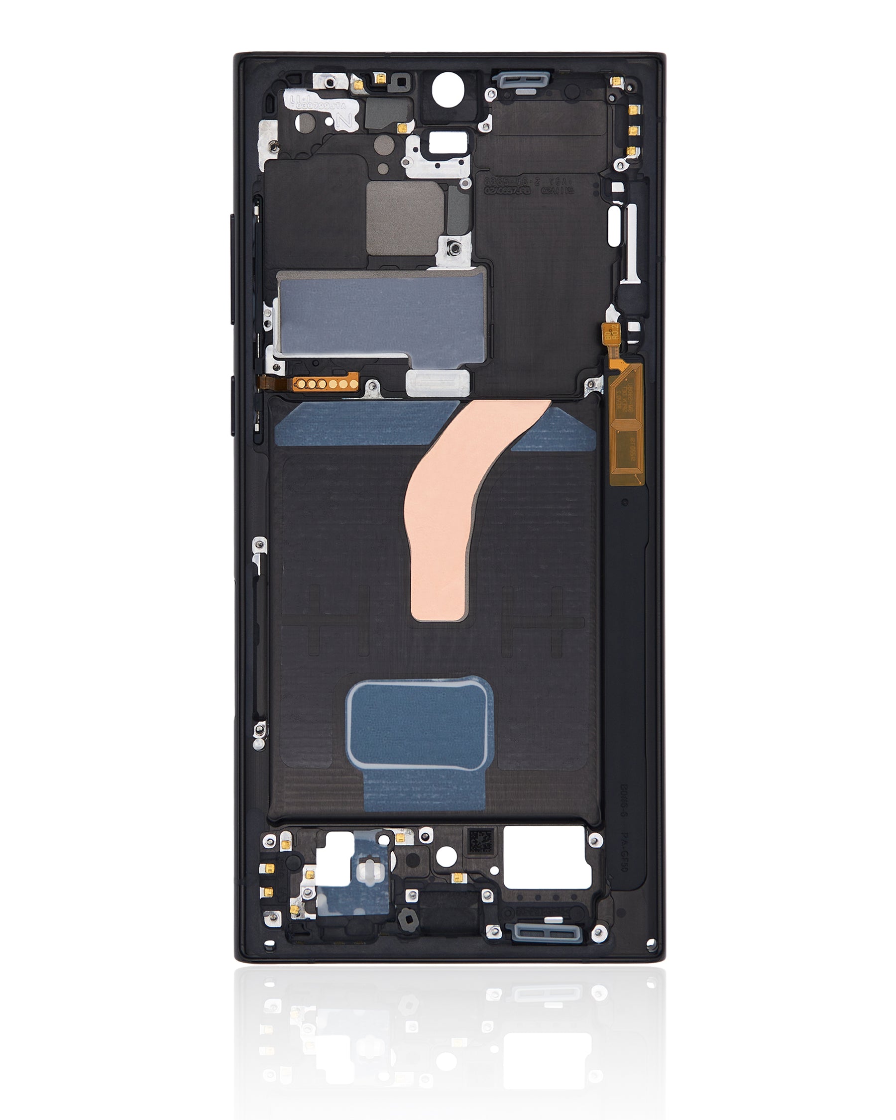 Mid-Frame Housing Compatible For Samsung Galaxy S22 Ultra 5G Replacement (US & International Version) (Phantom Black)