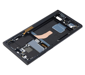Mid-Frame Housing Compatible For Samsung Galaxy S22 Ultra 5G Replacement (US & International Version) (Phantom Black)