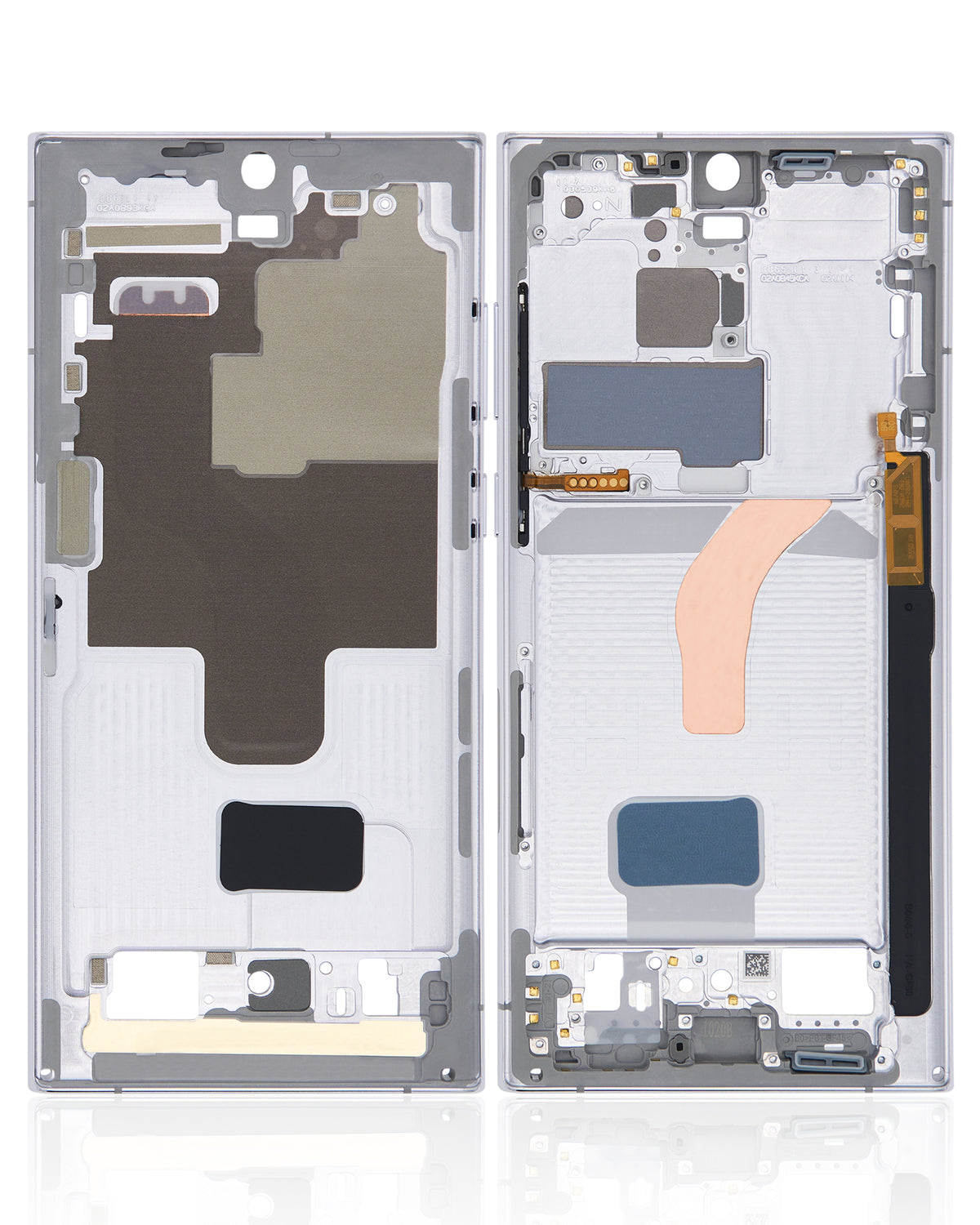 Mid-Frame Housing Compatible For Samsung Galaxy S22 Ultra 5G  Replacement(US & International Version) (White)