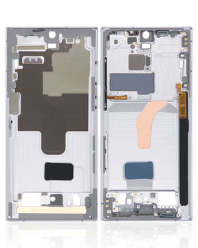 Mid-Frame Housing Compatible For Samsung Galaxy S22 Ultra 5G  Replacement(US & International Version) (White)