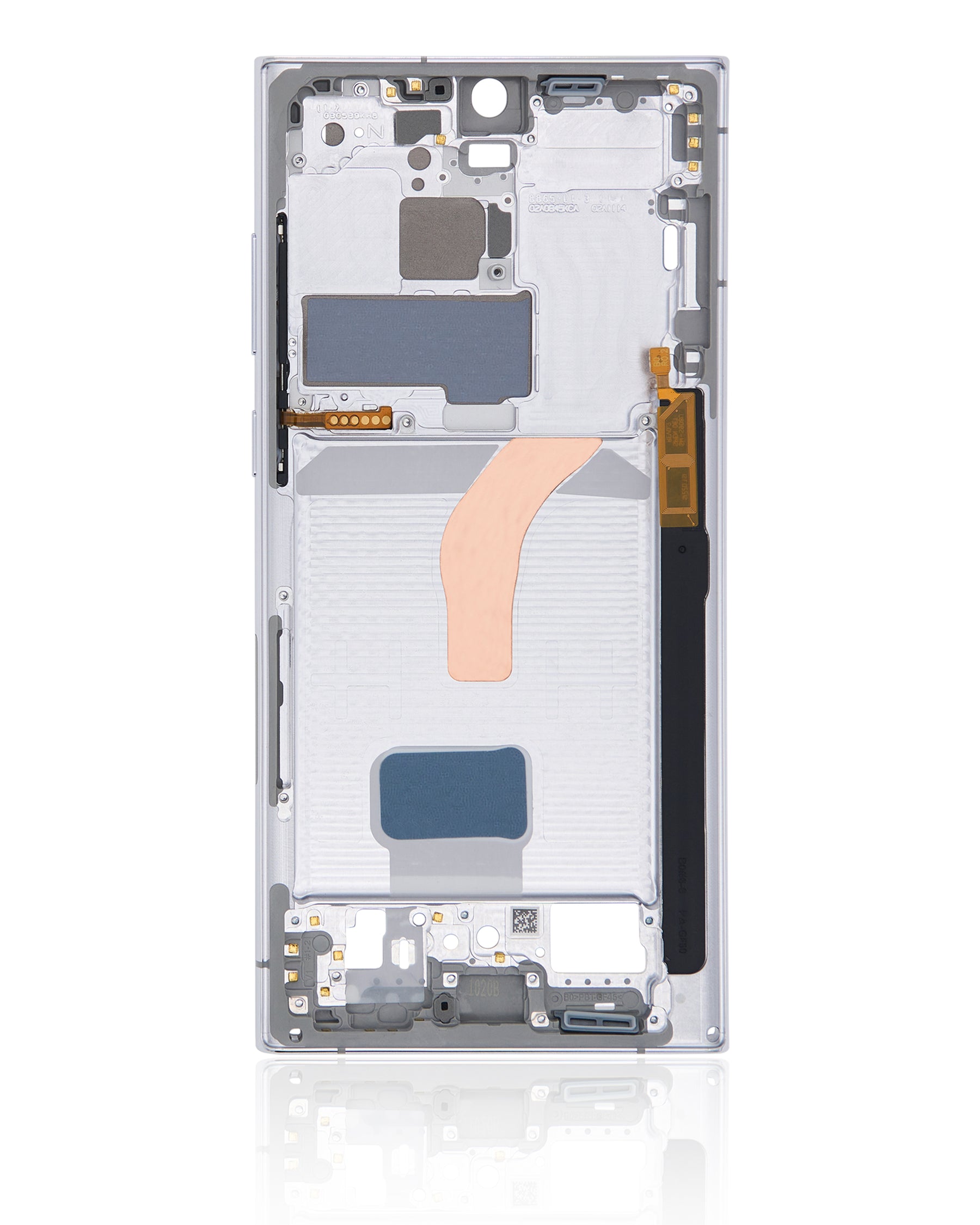 Mid-Frame Housing Compatible For Samsung Galaxy S22 Ultra 5G  Replacement(US & International Version) (White)