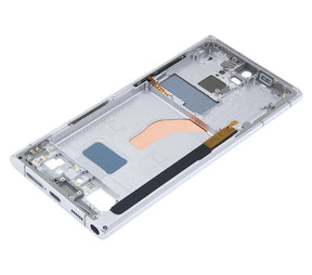 Mid-Frame Housing Compatible For Samsung Galaxy S22 Ultra 5G  Replacement(US & International Version) (White)