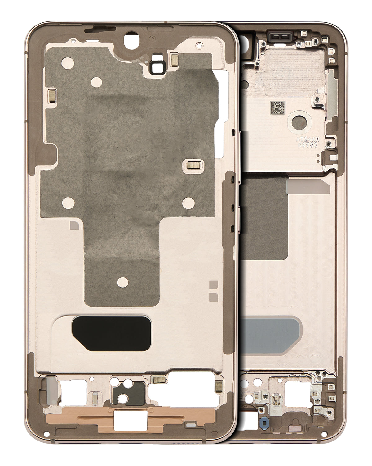Mid-Frame Housing Compatible For Samsung Galaxy S22 5G Replacement by Macfactory.Store (International Version) (Pink Gold)