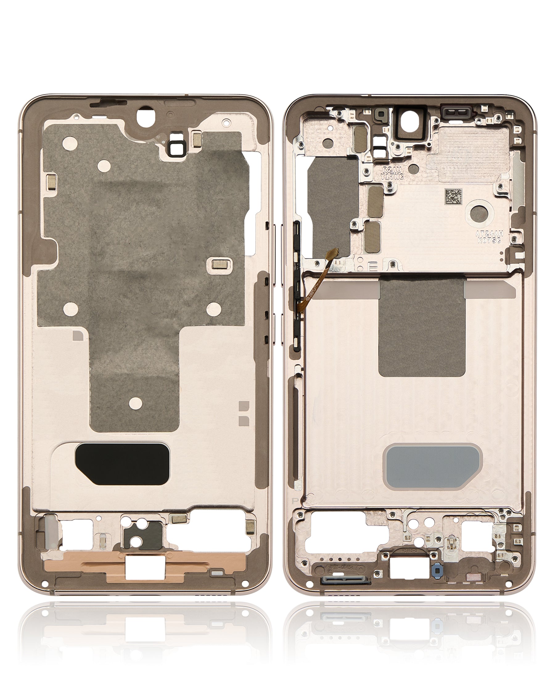 Mid-Frame Housing Compatible For Samsung Galaxy S22 5G Replacement by Macfactory.Store (International Version) (Pink Gold)