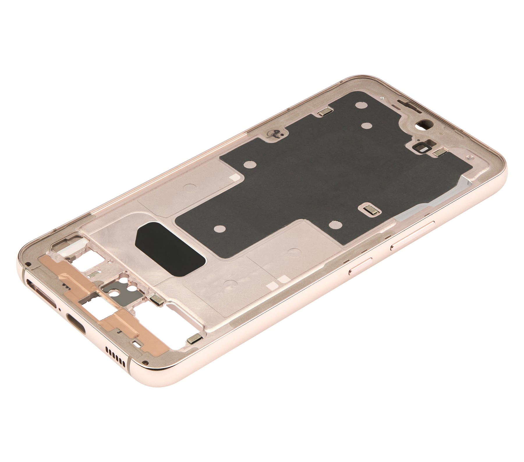 Mid-Frame Housing Compatible For Samsung Galaxy S22 5G Replacement by Macfactory.Store (International Version) (Pink Gold)