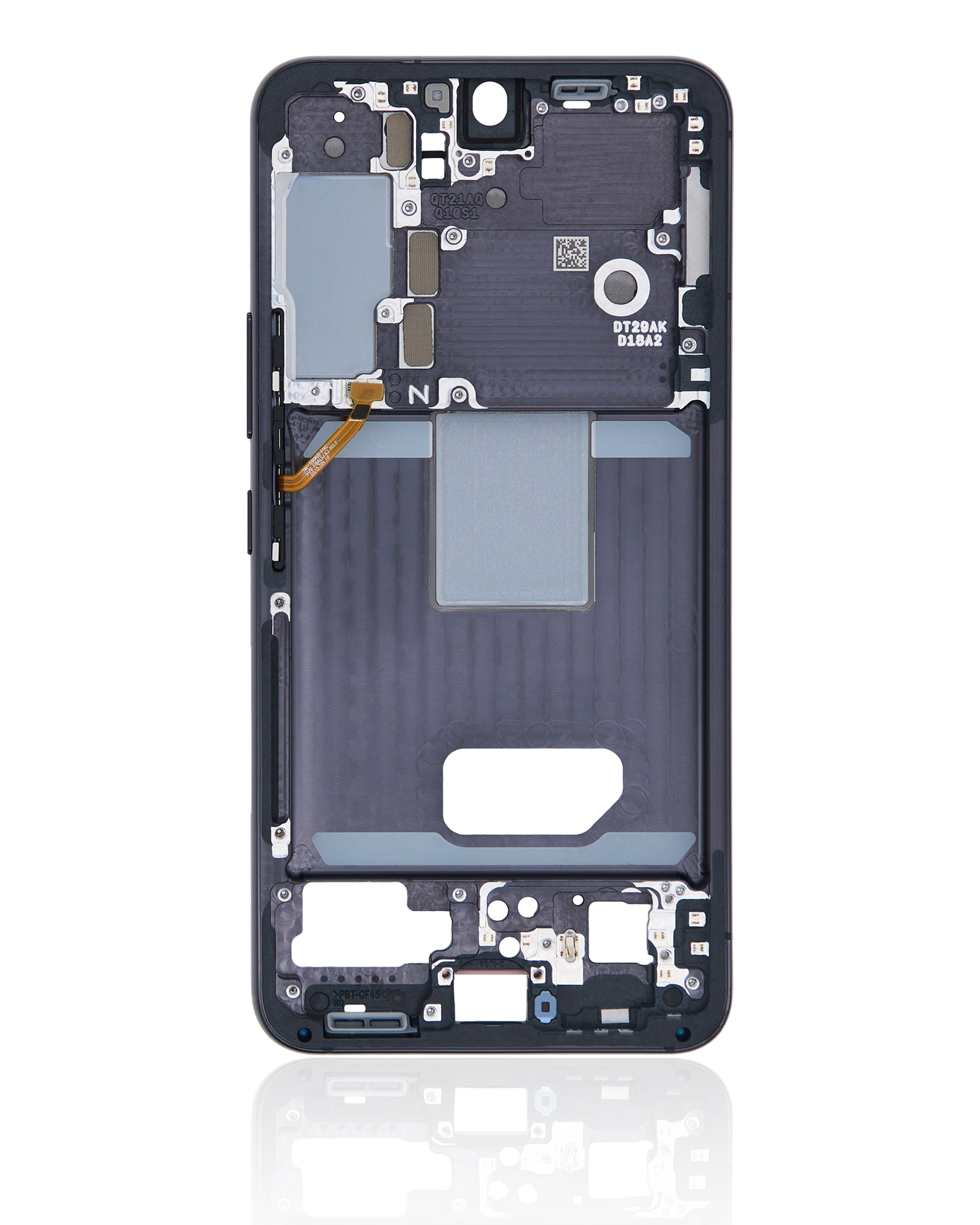 Replacement Mid-Frame Housing Compatible For Samsung Galaxy S22 5G (US & International Version) (Phantom Black)
