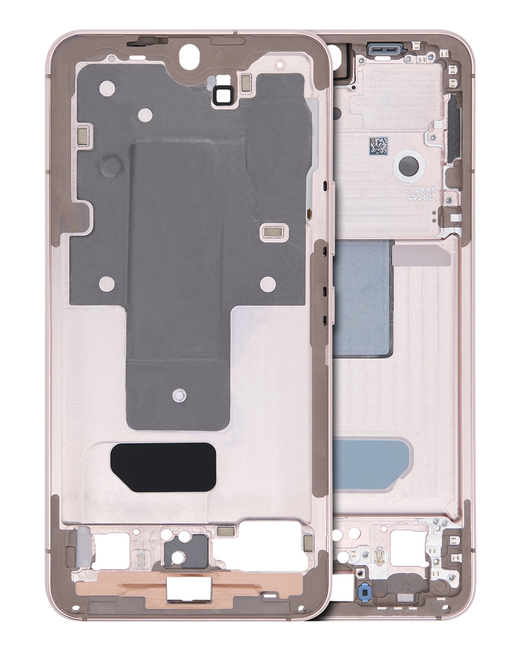 Mid-Frame Housing Compatible For Samsung Galaxy S22 5G Replacement (US & International Version) (Pink Gold)
