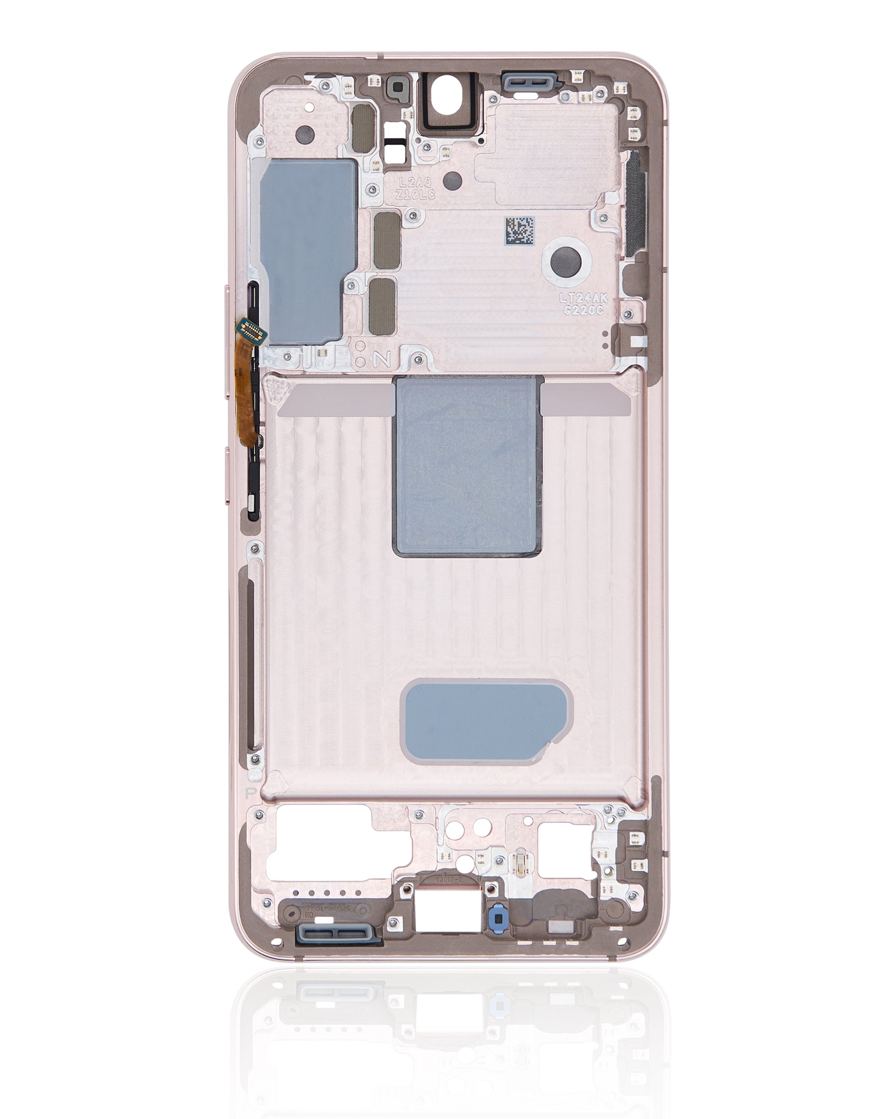 Mid-Frame Housing Compatible For Samsung Galaxy S22 5G Replacement (US & International Version) (Pink Gold)