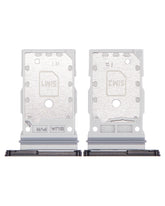 Dual Sim Card Tray Compatible For Samsung Galaxy S22 / S22 Plus Replacement (Phantom Black)