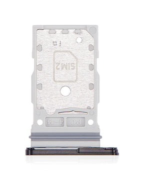 Dual Sim Card Tray Compatible For Samsung Galaxy S22 / S22 Plus Replacement (Phantom Black)