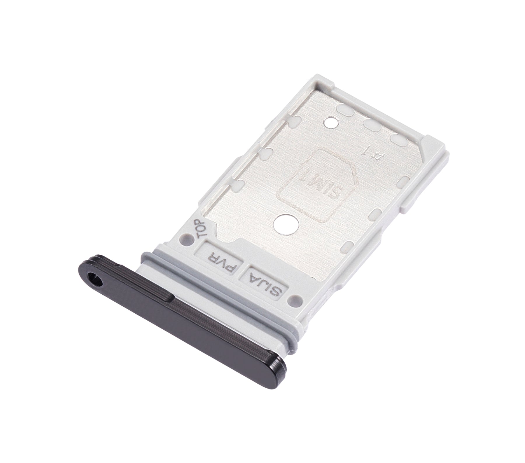 Dual Sim Card Tray Compatible For Samsung Galaxy S22 / S22 Plus Replacement (Phantom Black)