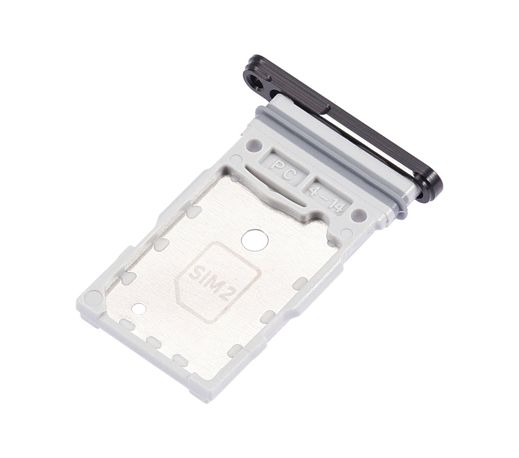 Dual Sim Card Tray Compatible For Samsung Galaxy S22 / S22 Plus Replacement (Phantom Black)