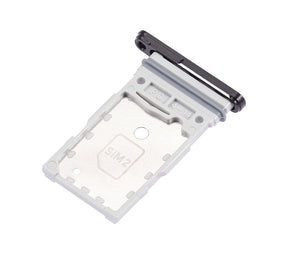 Dual Sim Card Tray Compatible For Samsung Galaxy S22 / S22 Plus Replacement (Phantom Black)