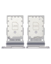 Dual Sim Card Tray  Replacement Compatible For Samsung Galaxy S22 / S22 Plus (White)