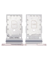 Dual Sim Card Tray Compatible For Samsung Galaxy S22 / S22 Plus Replacement (Pink Gold)
