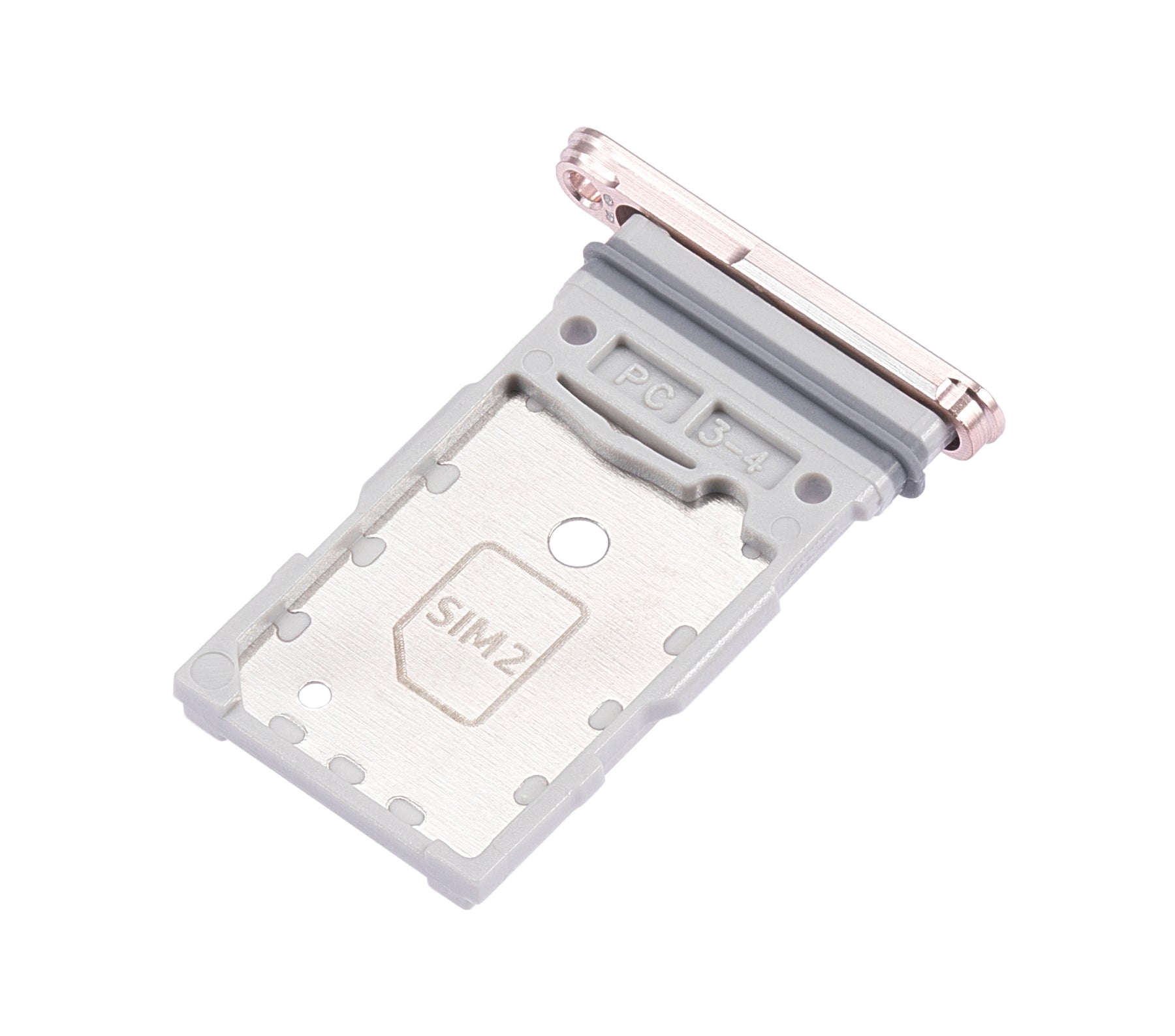 Dual Sim Card Tray Compatible For Samsung Galaxy S22 / S22 Plus Replacement (Pink Gold)