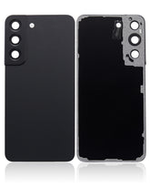 Back Cover Glass With Camera Lens Compatible For Samsung Galaxy S22 5G Replacement (No Logo) (Vemake) (Phantom Black)