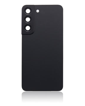 Back Cover Glass With Camera Lens Compatible For Samsung Galaxy S22 5G Replacement (No Logo) (Vemake) (Phantom Black)