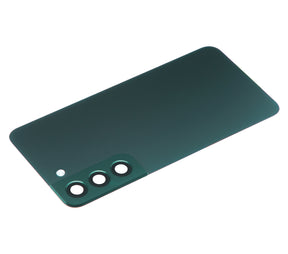 Back Cover Glass With Camera Lens Compatible For Samsung Galaxy S22 5G Replacement (No Logo) (Vemake) (Green)