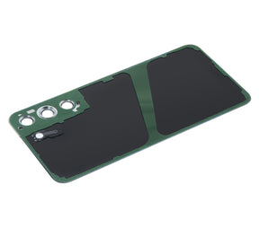 Back Cover Glass With Camera Lens Compatible For Samsung Galaxy S22 5G Replacement (No Logo) (Vemake) (Sky Blue)