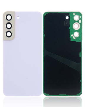 Back Cover Glass With Camera Lens Compatible For Samsung Galaxy S22 5G Replacement (No Logo) (Vemake) (Violet)