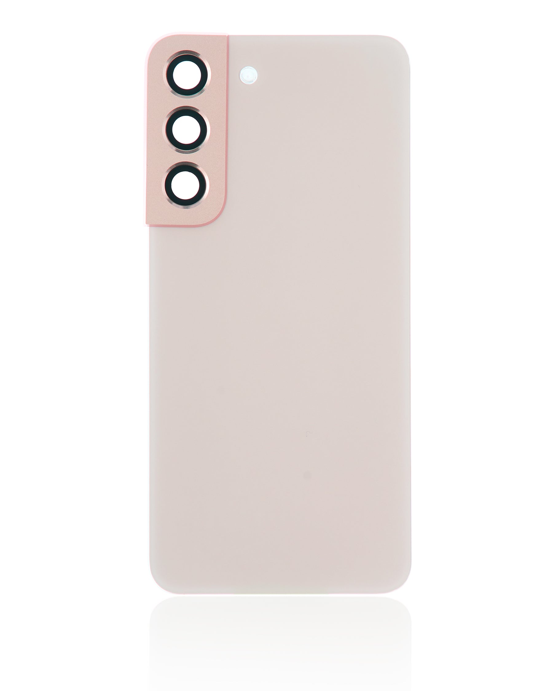 Back Cover Glass With Camera Lens Compatible For Samsung Galaxy S22 5G Replacement (No Logo) (Vemake) (Pink Gold)