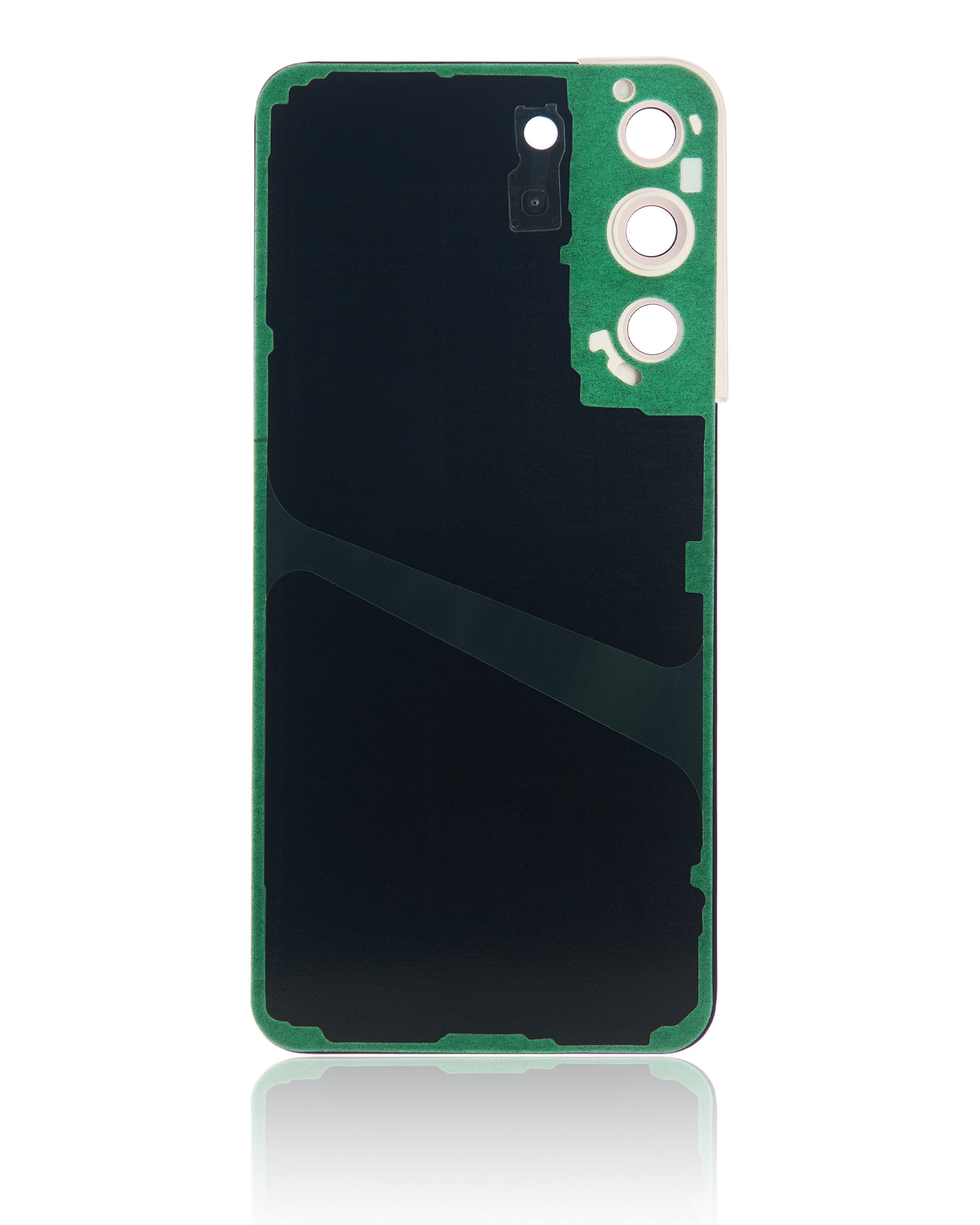 Back Cover Glass With Camera Lens Compatible For Samsung Galaxy S22 5G Replacement (No Logo) (Vemake) (Pink Gold)