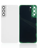 Back Cover Glass With Camera Lens Compatible For Samsung Galaxy S22 Plus 5G Replacement (No Logo) (Vemake) (White)
