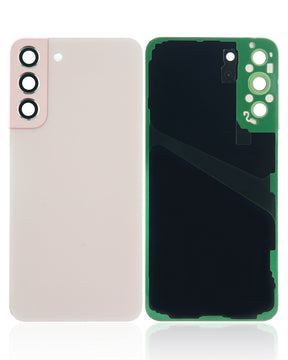 Back Cover Glass With Camera Lens Compatible For Samsung Galaxy S22 Plus 5G Replacement (No Logo) (Vemake) (Pink Gold)