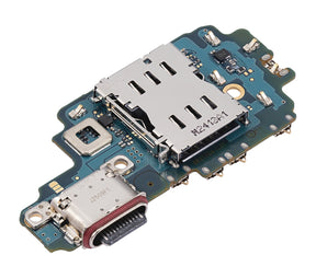 Replacement Charging Port Board With Sim Card Reader Compatible For Samsung Galaxy S22 Ultra 5G (S9080) (Dual Sim Version)