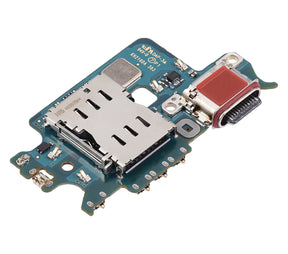 Charging Port Board With Sim Card Reader Compatible For Samsung Galaxy S22 5G (S9010) (Dual Sim Version) (Premium)