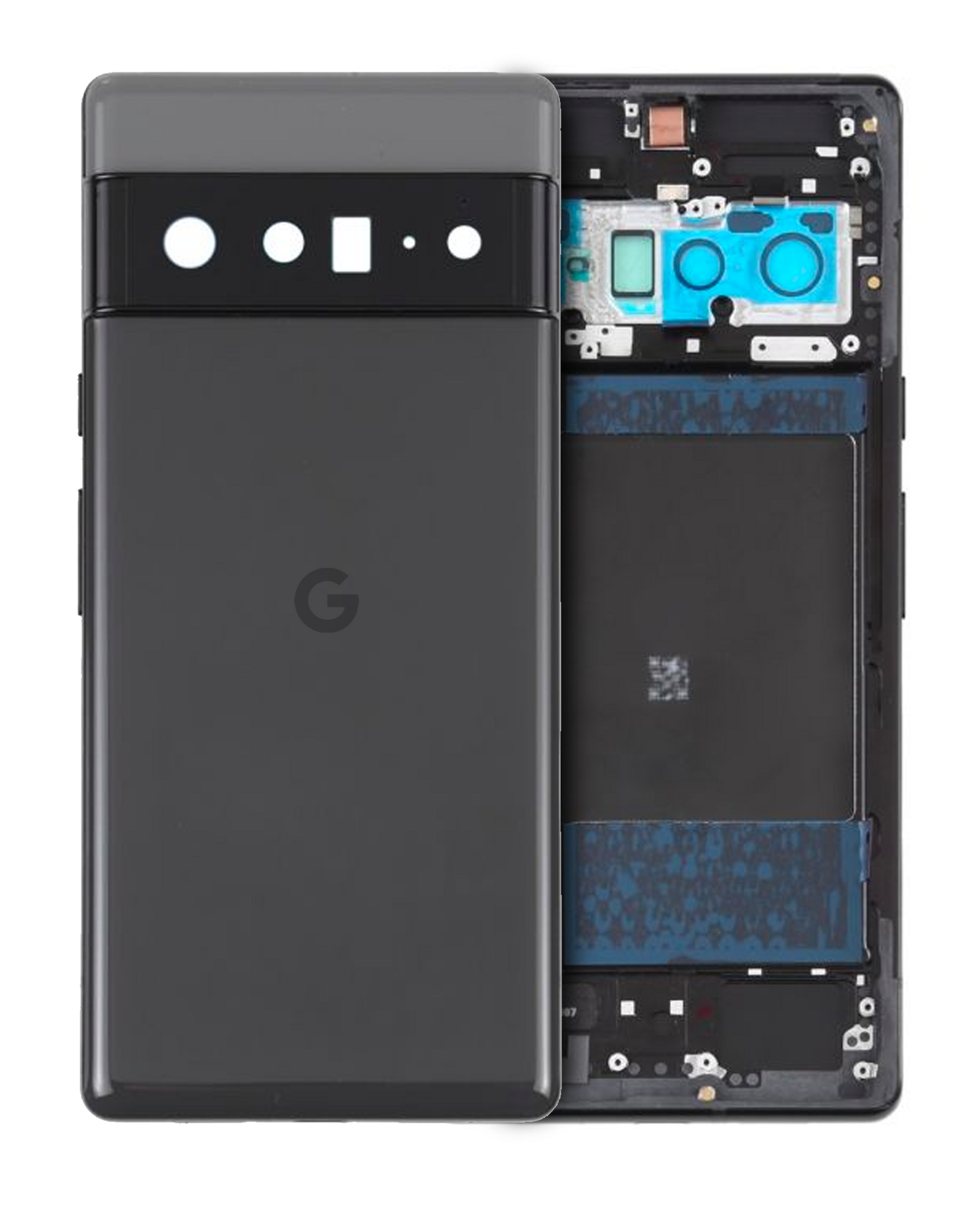Back Housing Compatible For Google Pixel 6 Pro Replacement (Genuine OEM) (Stormy Black)