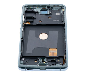 Replacement OLED Assembly With Frame Compatible For Samsung Galaxy S20 FE 4G / 5G (Refurbished) (Cloud Mint)