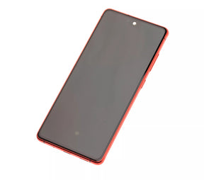 OLED Assembly With Frame Compatible For Samsung Galaxy S20 FE 4G / 5G  Replacement (Service Pack) (Cloud Red)