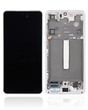 OLED Assembly With Frame Compatible For Samsung Galaxy S21 FE 5G Replacement (US & International Version) (Service Pack) (White)